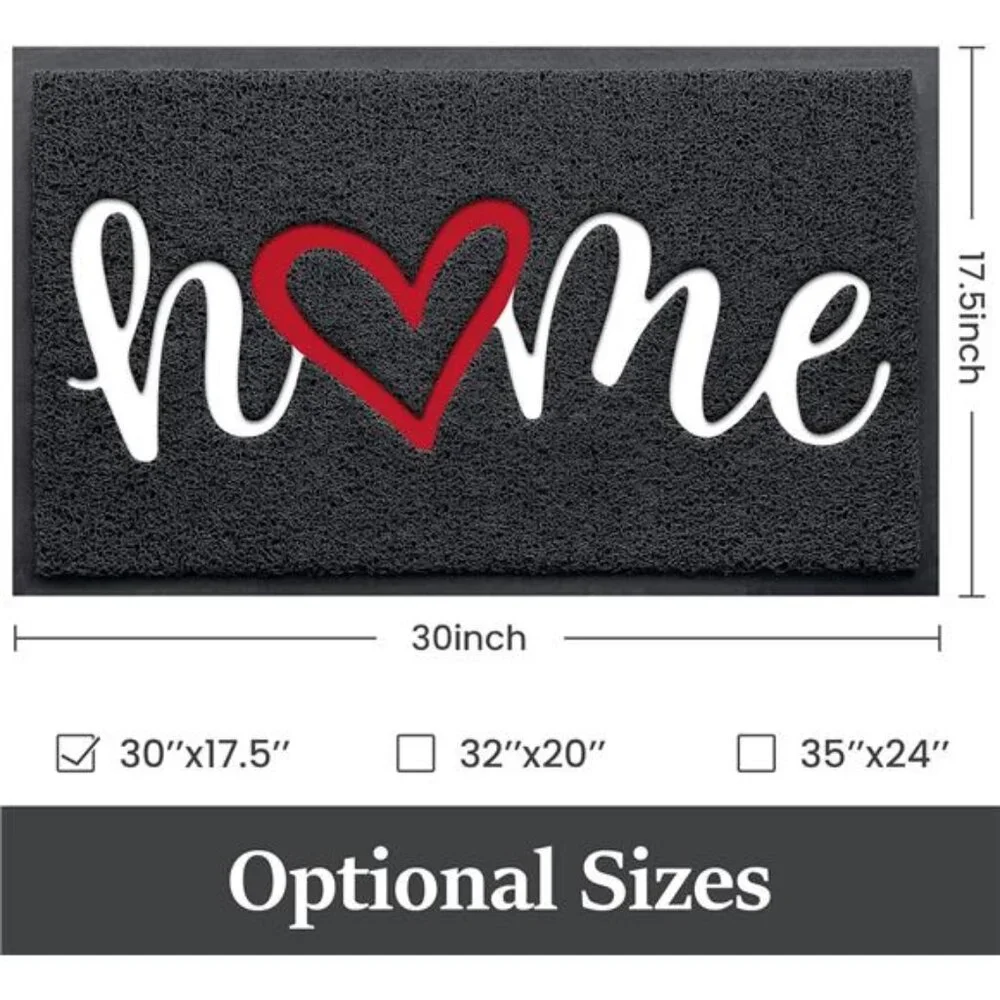 Door Mat Home Welcome Mats Outdoor and Indoor, Heavy-Duty Low-Profile Non-Slip
